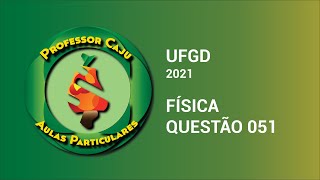 UFGD 2021  FÍSICA  QUESTÃO 051 [upl. by Bluh]