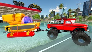 Monster Truck escapes flooded city  Farming Simulator 22 [upl. by Oyr460]