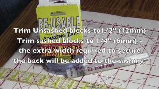 Quilt As You Go  Joining Quilt Blocks Part 1 of 4 [upl. by Weisberg]