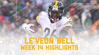 LeVeon Bell Plows Through Snow for 3 TDs amp CareerHigh 298 Total Yards  NFL Player Highlights [upl. by Reklaw290]