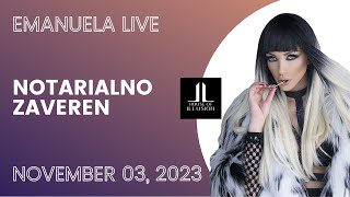 Емануела  Нотариално заврен  На живо Emanuela  Notarialno zaveren  Live 03112023 [upl. by Ednyl]