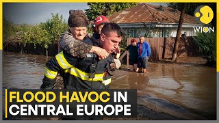 Romania floods Over 100 evacuated amid floods  World News  WION [upl. by Pier551]