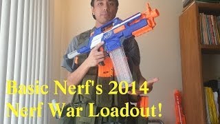 Basic Nerfs 2014 Nerf War Loadout MOLLE Version [upl. by Raddie]