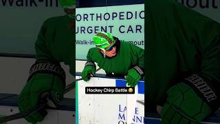 Hockey Chirp battle with Greeny Machine 😂 hockey [upl. by Aciram]