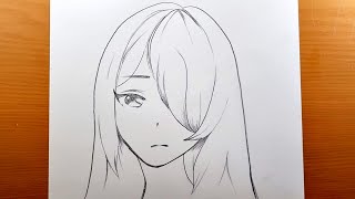 Come disegnare una ragazza anime  Disegno anime facile passo dopo passo [upl. by Schaefer244]