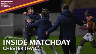 INSIDE MATCHDAY Chester v Bradford City FAYC [upl. by Godden]