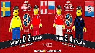 Sweden vs England 02 • Russia vs Croatia 34 22 World Cup 2018 • Goals Highlights Lego Football [upl. by Lipkin]