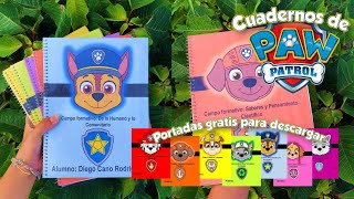 Cuadernos forrados de Paw Patrol 🐾🐶  Portadas gratis para descargar [upl. by Hassett328]