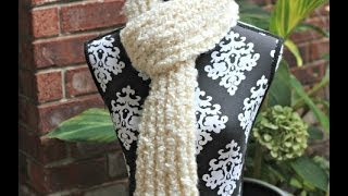 DIY How to Crochet Scarf With Loom Knitting [upl. by Boothe]