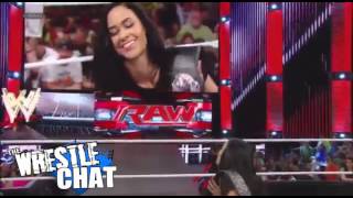 WWE Paige debuts and confronts Divas Champion AJ Lee [upl. by Nailimixam]