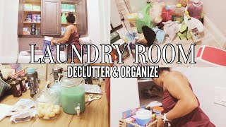 LAUNDRY ROOM ORGANIZATION  LAUNDRY ROOM DECLUTTER amp ORGANIZE  ORGANIZE WITH ME [upl. by Enenaej]