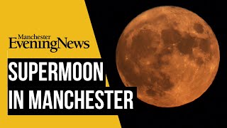 Supermoon lights up Manchester [upl. by Biddle]