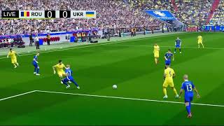 Romania vs Ukraine LIVE 2024 Euro Cup Full Match  Video game simulation PES 2021 [upl. by Golanka]