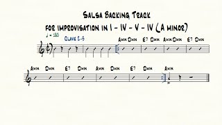 Salsa Backing Track for improvisation Chord progression Am  Dm  E7  Dm A minor [upl. by Ainslie]