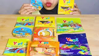 11 minutes ASMR YUPI JELLY CANDY NEON STICK MANGO NOODLES AQUARIUM BEARS [upl. by Llerat]