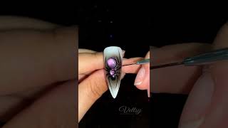 🕷️Spooky 3D Spider Cat Eye Nail Art for Halloween 👻 [upl. by Mercer49]