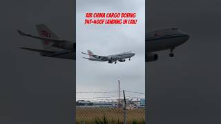 Air China Cargo Boeing 747400F landing in LAX [upl. by Uke]