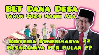 BLT Dana Desa Tahun 2024 Masih Ada Di Permendesa No 13 Tahun 2023 [upl. by Tomkin769]