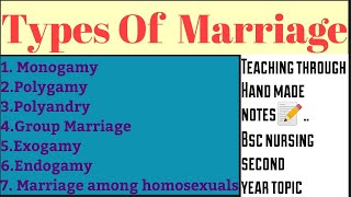 Types of Marriage sociology marriage typesofmarriage [upl. by Hsreh]