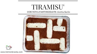 TIRAMISU con le UOVA PASTORIZZATE  ricetta facile e buonissima [upl. by Shannah]