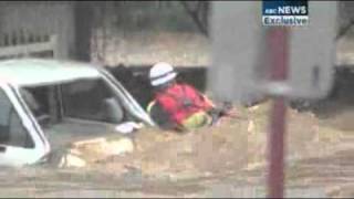 Man rescued from Toowoomba flash flooding [upl. by Assirim]