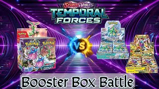 Temporal Forces English vs Japanese Pokémon Booster Box Battle [upl. by Mcknight]