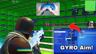 New Fortnite GYRO Controller Settings 🎮 Best Aim Update  No Recoil Settings PS5XBOXPS4 [upl. by Ynnohj]