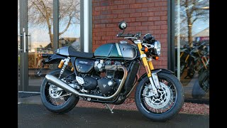 2022 Triumph Thruxton RS in Silver Ice and Competition Green [upl. by Ena227]