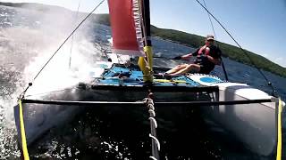 Hobie Wave 2030knots Lake Bomoseen VT [upl. by Nilkoorb18]