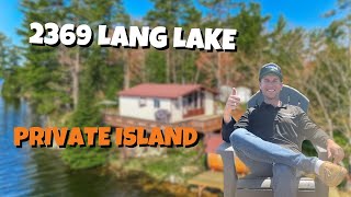 2369 Lang Lake Private Island in Unorganized Township [upl. by Mychal]