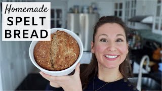 Surprisingly Easy  VEGAN Homemade Spelt Bread [upl. by Ataeb]