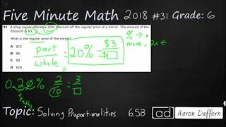 6th Grade STAAR Practice Solving Proportionalities 65B  6 [upl. by Nani55]