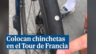 Colocan chinchetas en el Tour de Francia a su paso por Guipúzcoa [upl. by Rogozen]