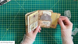 EASY ONE PAGE WONDER  TUTORIAL  MINI BOOKLET  USE YOUR SCRAPS papercrafts beebeecraft [upl. by Ahsircal]