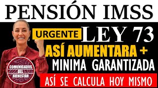 ⚖️✅ URGENTE HOY MISMO💰📈 Así aumentará la pensión IMSS en 2025 con la Ley 73 Mínima Garantizada [upl. by Madaras150]