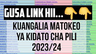 ANGALIA HAPA MATOKEO YOTE YA KIDATO CHA PILI 202324 • NECTA FTNA [upl. by Annaear]