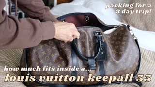 packing a louis vuitton keepall 55 for a long weekend [upl. by Aldas]