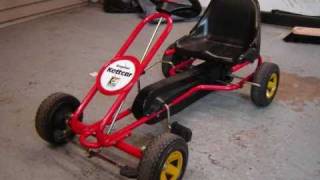 Homemade gokart Kids Kettcar Pedal GoKart With 49cc Mini Moto Engine driftkart build [upl. by Nosreh]