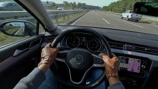 2022 Volkswagen Passat wagon  TOP SPEED AUTOBAHN POV DRIVE [upl. by Yllop]