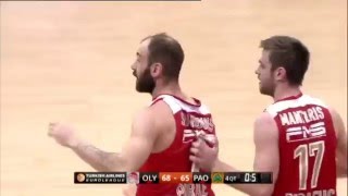 Vassilis Spanoulis Game Winning 3 Pointer Against Panathinaikos In EuroLeague [upl. by Isnan]