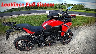 Yamaha Tracer 7 2021  LeoVince Underbody Full Exhaust Sistem Sound with dbkiller 4K [upl. by Leela]