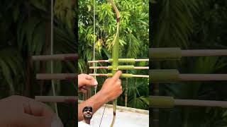 bamboo bow archery bamboogun satisfying bowandarrow bowmaker bowmakers diy toy [upl. by Gaut500]