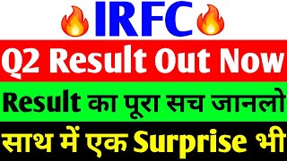 Q2 Result Out Now  irfc share latest news  irfc latest news [upl. by Aisined]