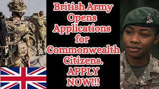 UK Army Recruitment For Commonwealth Citizens [upl. by Ahsial]