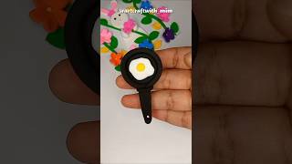 Clay Fry Pan with Egg making 🍳🍳 egg shotsfeed simpleclayartforkids clay diy artcraftwithmim [upl. by Notak887]