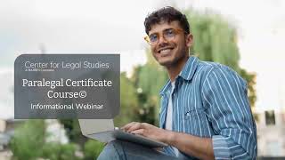 Paralegal Certificate Course©  Informational Webinar October 2024 [upl. by Idelia223]