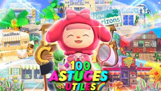 100 ASTUCES TRÈS UTILES dans ANIMAL CROSSING NEW HORIZONS  🌸🍃 [upl. by Dnalyr]