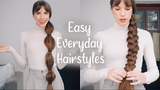 EASY EVERYDAY HAIRSTYLES FOR LONG HAIR [upl. by Damian]