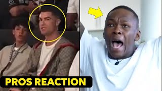 BOXING Pros Israel Adesanya live reactions to the Francis Ngannou KO Renan Ferreira [upl. by Gisser]