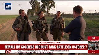 Female IDF soldiers recount tank battle on October 7 [upl. by Norda423]